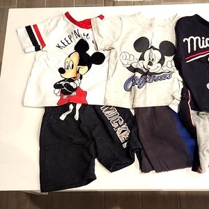 Mickey Mouse boys shirts with matching shorts